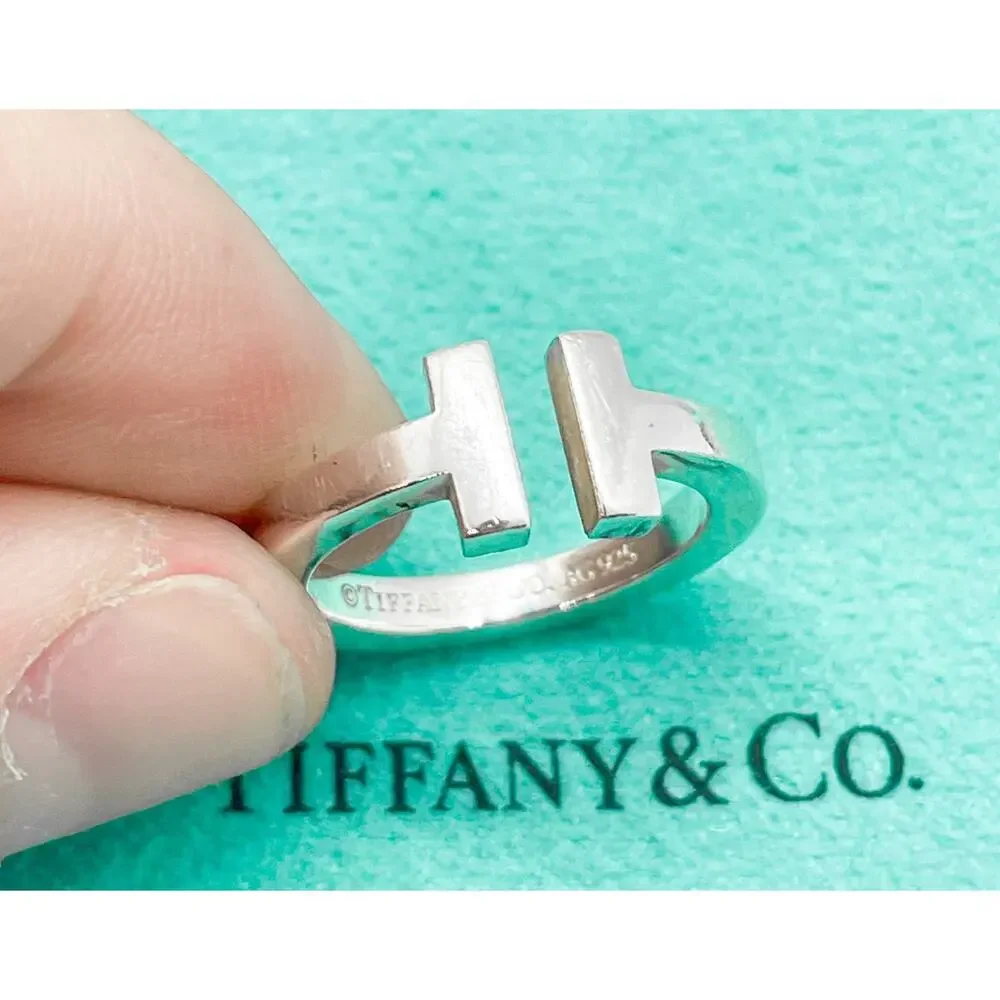 Tiffany & Co. T Square Sterling Silver Ring Size 5.25